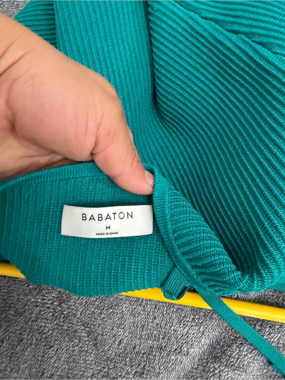 Babaton by Aritzia Teal Ribbed Tank Top - Women size Medium - Picture 3 of 3